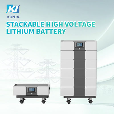 Ein guter Preis. KonJa Power 48V 96V 144V 192V 240V 288V 100Ah Home LifePO4 Stapelbare Solarbatterie mit Bildschirmsteuerung Online