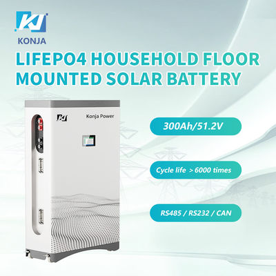 Ein guter Preis. KonJa Haushalt IP50 Klasse A Batteriezelle Tiefkreislauf 51.2v 300Ah 15.36kWh Wandbatterie mit Bildschirm Online